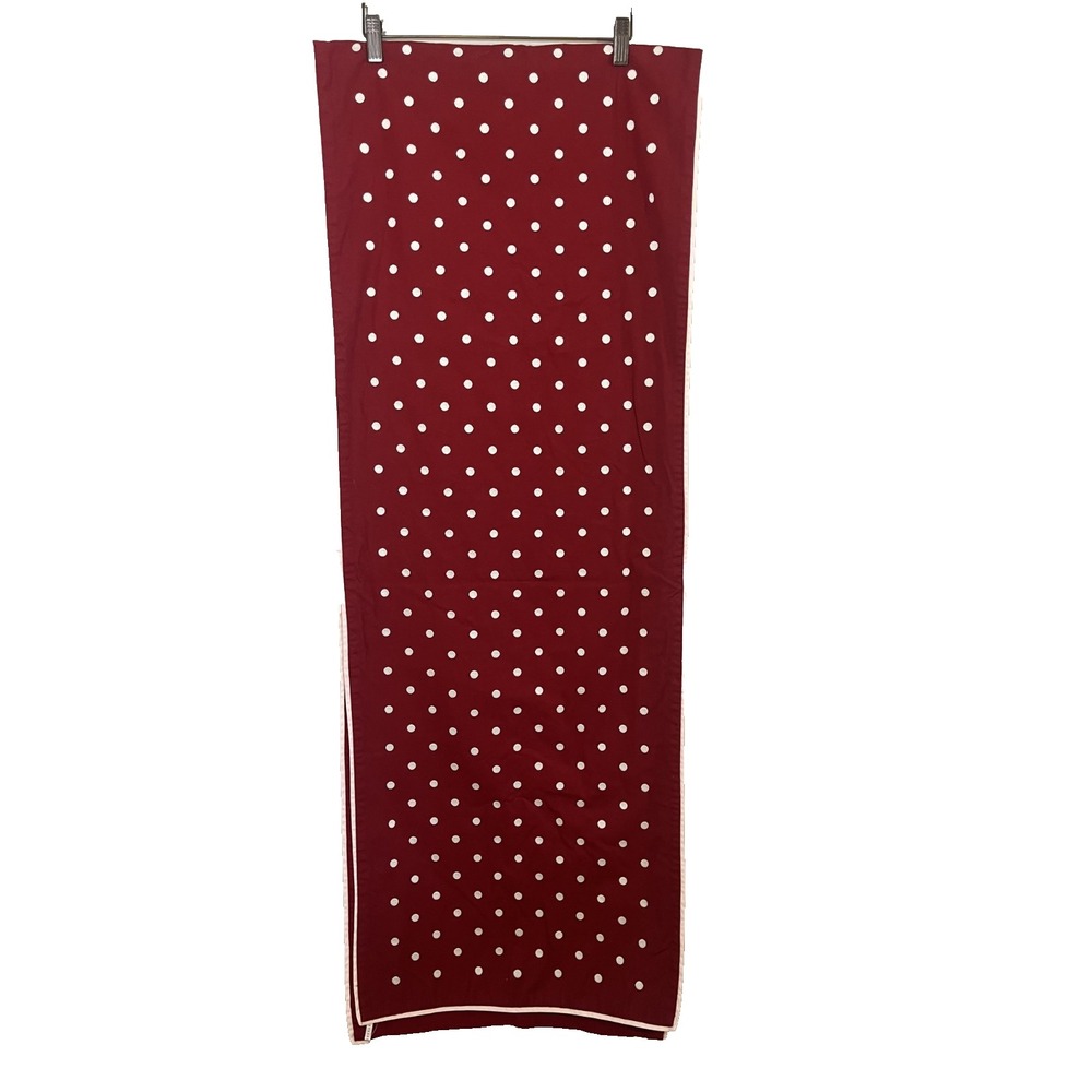Pottery Barn Polka Dot Table Runner Festive Holiday Christmas Embroidery Classic